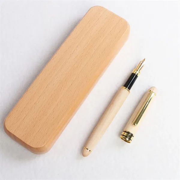 Personalized Pen And Pencil Set In Maple Wood - Personalized Pen And Pencil Set In Maple Wood - Image 0 of 4