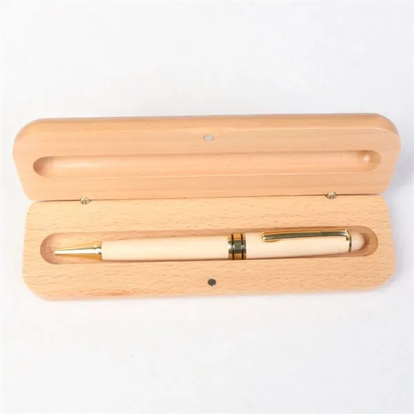 Personalized Pen And Pencil Set In Maple Wood - Personalized Pen And Pencil Set In Maple Wood - Image 2 of 4