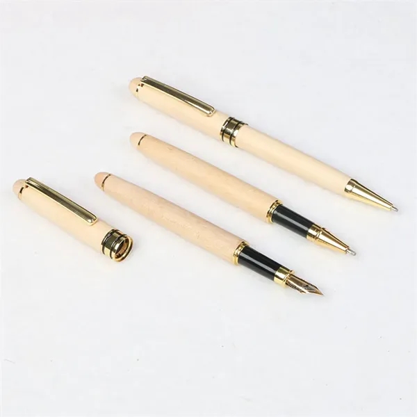 Personalized Pen And Pencil Set In Maple Wood - Personalized Pen And Pencil Set In Maple Wood - Image 4 of 4