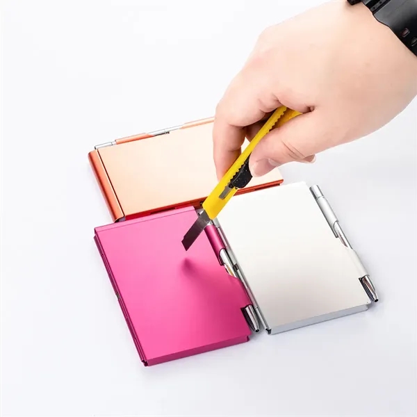 Aluminum Alloy Card Case With Pen Notebook - Aluminum Alloy Card Case With Pen Notebook - Image 2 of 7