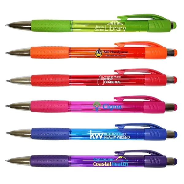 Mardi Gras Grip Pen, Blue Ink - Mardi Gras Grip Pen, Blue Ink - Image 7 of 7