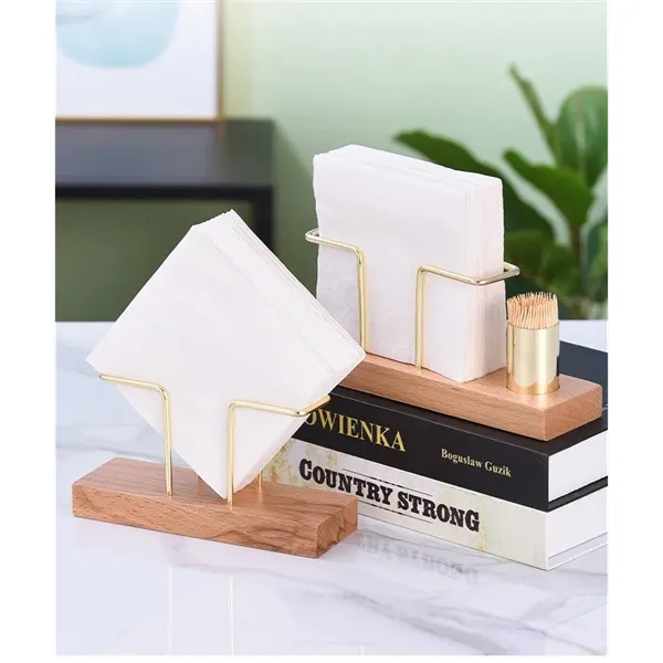 Wooden Vertical Napkin Holder - Toothpick Dispenser Combo - Wooden Vertical Napkin Holder - Toothpick Dispenser Combo - Image 3 of 4
