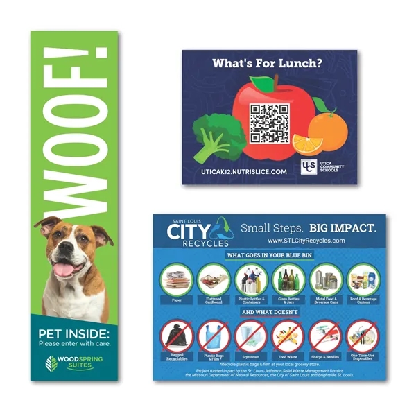 Custom 17 Sq Square Corners Flat Flexible Magnet