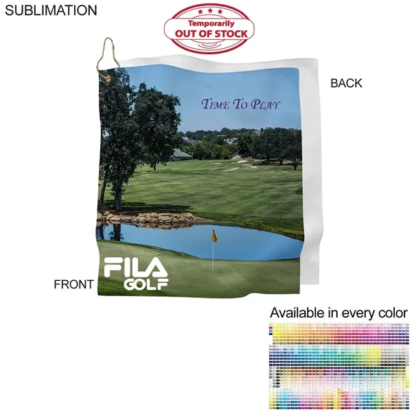 Microfiber Suede Shammy Golf Towel, 15x15, Nofold