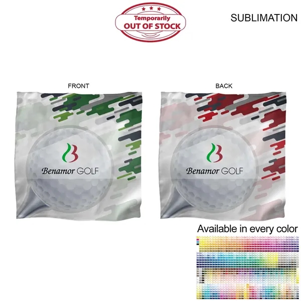 Microfiber 2-Tone Cooling Refresher Towel, 15x15, Sublimated