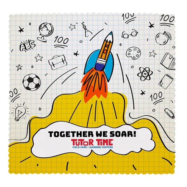 Microfiber Cloth 6" x 6" in clear bag with card