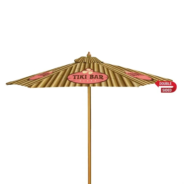 7' Wood Market Umbrella Kit Double-Sided (Dye Sublimation) - 7' Wood Market Umbrella Kit Double-Sided (Dye Sublimation) - Image 0 of 0