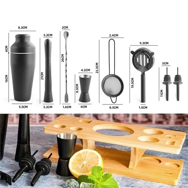 23oz Stainless Steel Cocktail Shaker 8pcs Set - 23oz Stainless Steel Cocktail Shaker 8pcs Set - Image 1 of 4