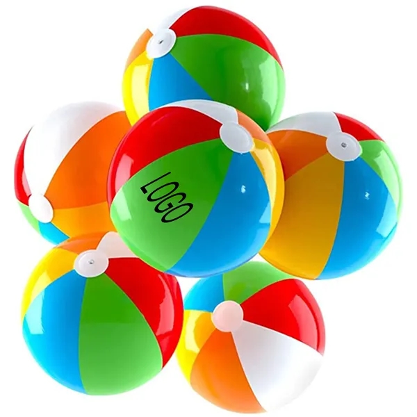 16" Inflatable Beach Ball With 6 Panels - 16" Inflatable Beach Ball With 6 Panels - Image 0 of 1