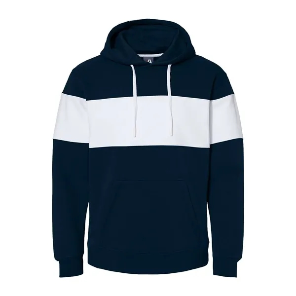 J. America Men's Varsity Fleece Colorblocked Hooded Sweat... - J. America Men's Varsity Fleece Colorblocked Hooded Sweat... - Image 5 of 18