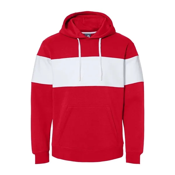 J. America Men's Varsity Fleece Colorblocked Hooded Sweat... - J. America Men's Varsity Fleece Colorblocked Hooded Sweat... - Image 11 of 18