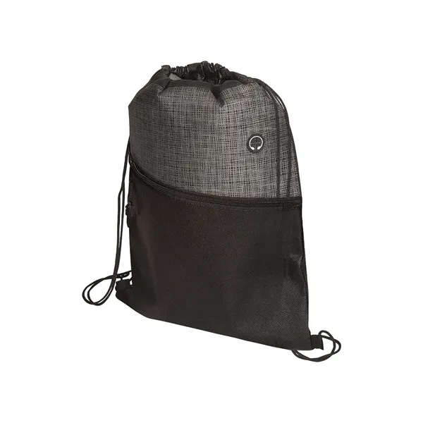 Prime Line. Tonal Heathered Non-Woven Drawstring Backpack. - Prime Line. Tonal Heathered Non-Woven Drawstring Backpack. - Image 1 of 12