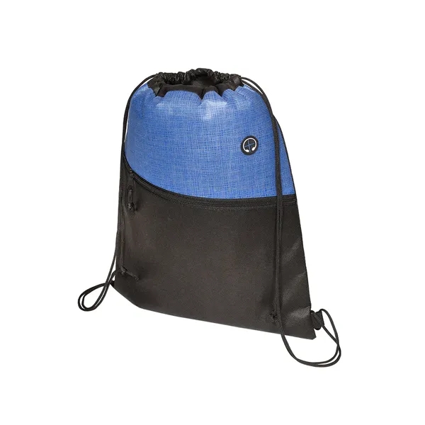 Prime Line. Tonal Heathered Non-Woven Drawstring Backpack. - Prime Line. Tonal Heathered Non-Woven Drawstring Backpack. - Image 5 of 12