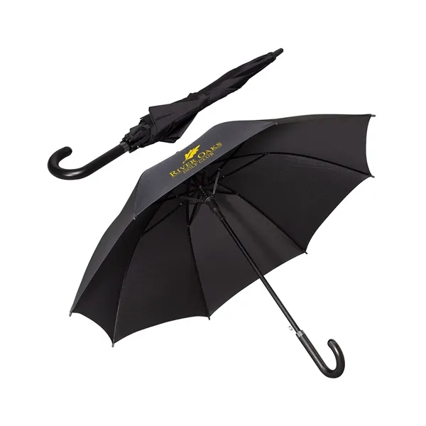 Executive Umbrella With Curved Faux Leather Ha... - Executive Umbrella With Curved Faux Leather Ha... - Image 1 of 1