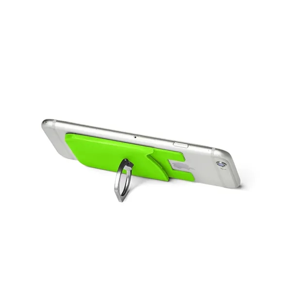Silicone Card Holder with Metal Ring Phone Stand - Silicone Card Holder with Metal Ring Phone Stand - Image 8 of 12