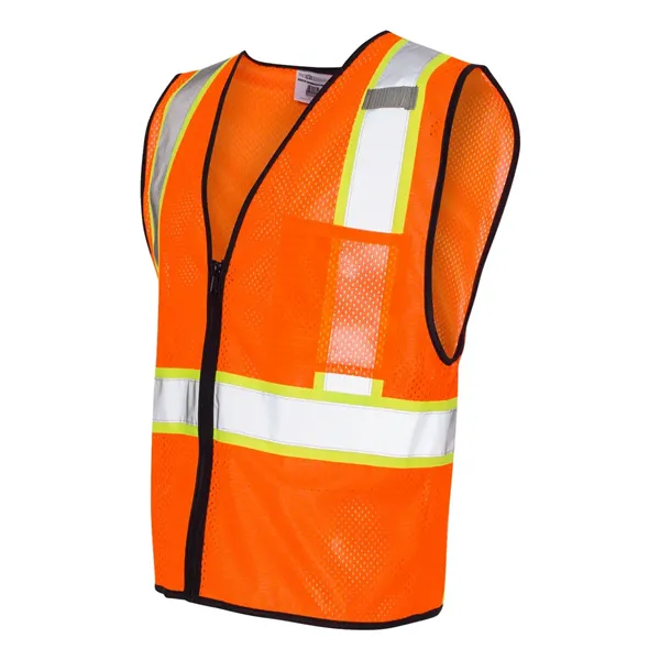 Kishigo Unisex Economy Contrasting Vest with Zippered Front - Kishigo Unisex Economy Contrasting Vest with Zippered Front - Image 5 of 6