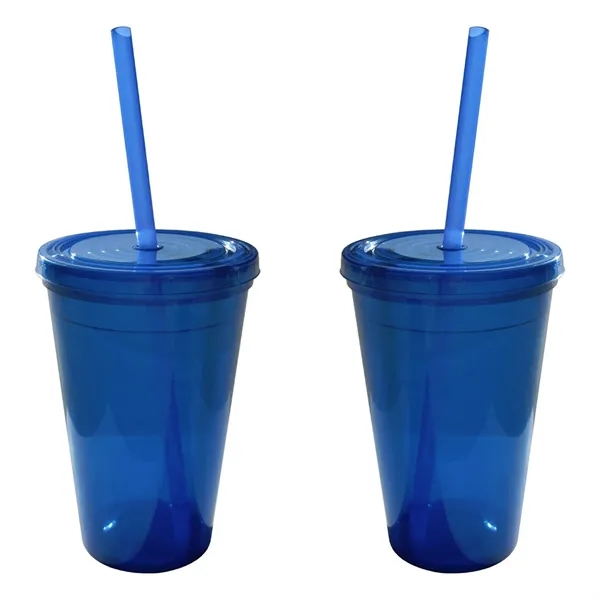 Geneva 16 Oz Tumbler w/Straw - Geneva 16 Oz Tumbler w/Straw - Image 3 of 5