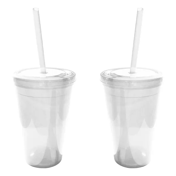 Geneva 16 Oz Tumbler w/Straw - Geneva 16 Oz Tumbler w/Straw - Image 4 of 5