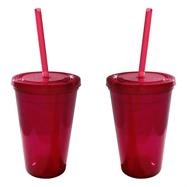 Geneva 16 Oz Tumbler w/Straw - Geneva 16 Oz Tumbler w/Straw - Image 5 of 5