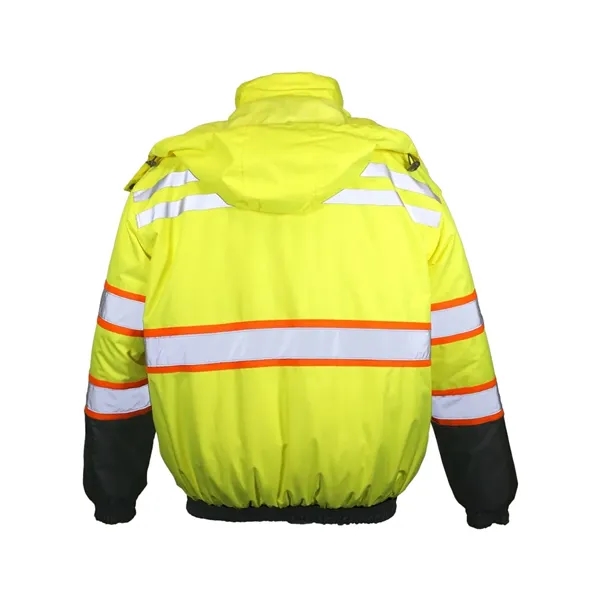 Kishigo Unisex Economy Contrast Class 3 Bomber Jacket - Kishigo Unisex Economy Contrast Class 3 Bomber Jacket - Image 2 of 2