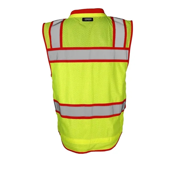 Kishigo Men's Color Contrast High Performance Surveyors Vest - Kishigo Men's Color Contrast High Performance Surveyors Vest - Image 6 of 8