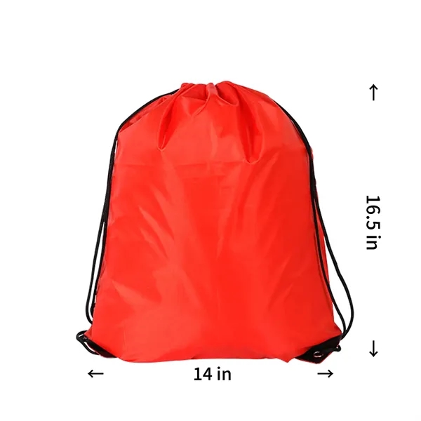 210D Polyester Cinch Backpack Drawstring Bag 16" x 13" - 210D Polyester Cinch Backpack Drawstring Bag 16" x 13" - Image 1 of 5
