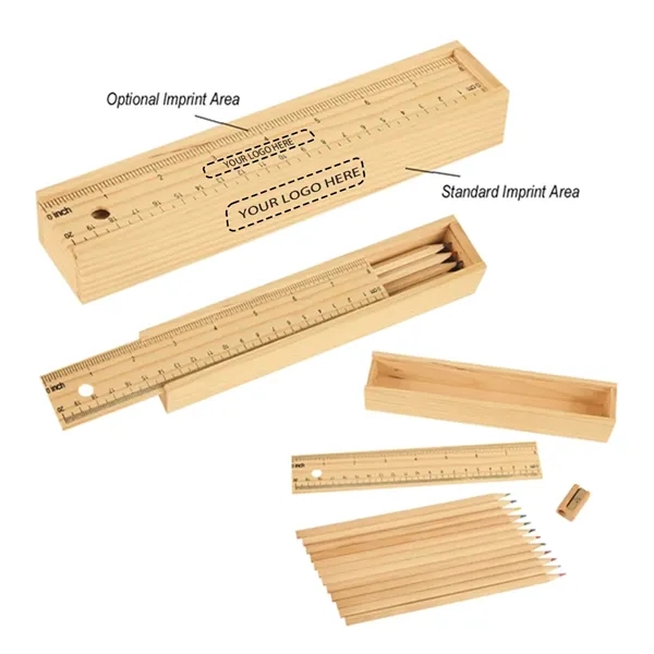 Colored Pencil & Ruler Box - Colored Pencil & Ruler Box - Image 0 of 2