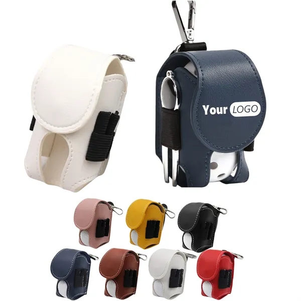 PU Leather Outdoor Portable Small Golf Ball Set Bag - PU Leather Outdoor Portable Small Golf Ball Set Bag - Image 0 of 5