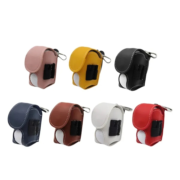 PU Leather Outdoor Portable Small Golf Ball Set Bag - PU Leather Outdoor Portable Small Golf Ball Set Bag - Image 2 of 5