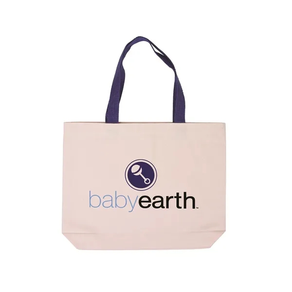 Prime Line. Cotton Canvas Tote Bag with Color Accents. - Prime Line. Cotton Canvas Tote Bag with Color Accents. - Image 8 of 11