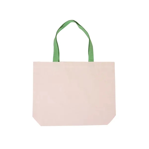 Prime Line. Cotton Canvas Tote Bag with Color Accents. - Prime Line. Cotton Canvas Tote Bag with Color Accents. - Image 9 of 11