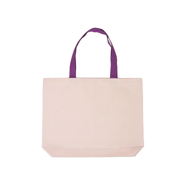 Prime Line. Cotton Canvas Tote Bag with Color Accents. - Prime Line. Cotton Canvas Tote Bag with Color Accents. - Image 10 of 11