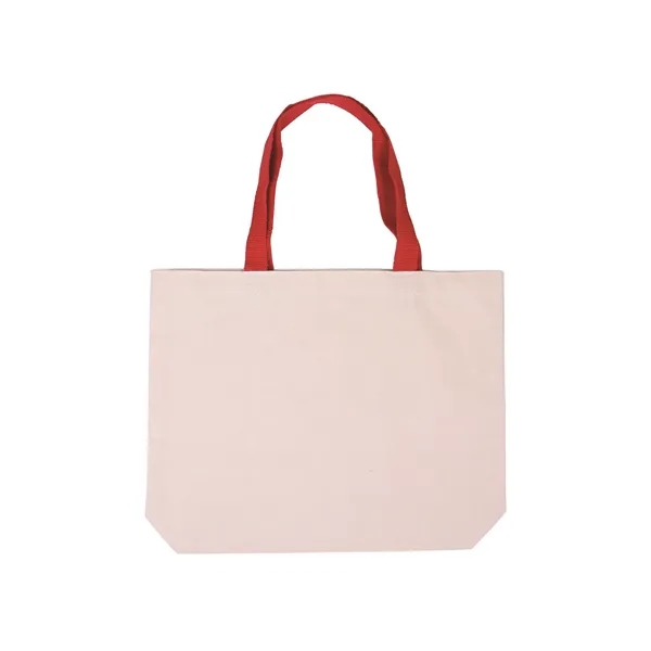 Prime Line. Cotton Canvas Tote Bag with Color Accents. - Prime Line. Cotton Canvas Tote Bag with Color Accents. - Image 11 of 11
