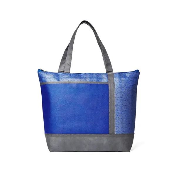 Hexagon Pattern Non-Woven Cooler Tote Bag - Hexagon Pattern Non-Woven Cooler Tote Bag - Image 4 of 4