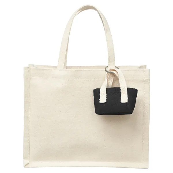Prime Line. Mini Recycled Cotton Tote Bag with Charm. - Prime Line. Mini Recycled Cotton Tote Bag with Charm. - Image 2 of 7