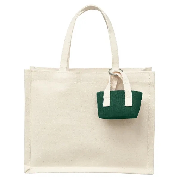 Prime Line. Mini Recycled Cotton Tote Bag with Charm. - Prime Line. Mini Recycled Cotton Tote Bag with Charm. - Image 6 of 7