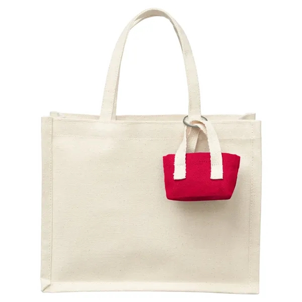 Prime Line. Mini Recycled Cotton Tote Bag with Charm. - Prime Line. Mini Recycled Cotton Tote Bag with Charm. - Image 7 of 7