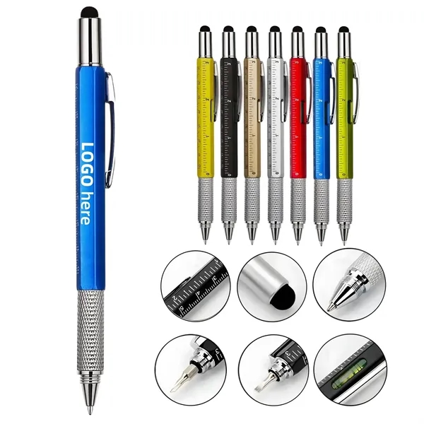 Stylus Screwdriver 6-In-1 ABS Multitool Pen - Stylus Screwdriver 6-In-1 ABS Multitool Pen - Image 0 of 1