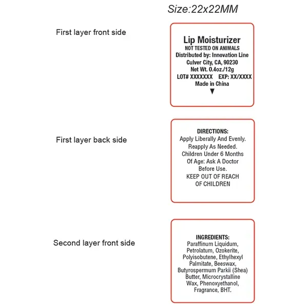Sofia Cube Shaped Vanilla Scented Lip Moisturizer - Sofia Cube Shaped Vanilla Scented Lip Moisturizer - Image 31 of 31