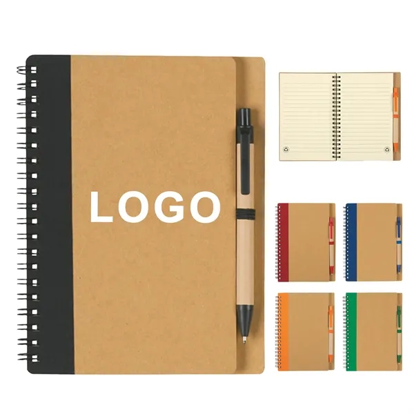 Recycled Notebook with Pen - Recycled Notebook with Pen - Image 0 of 1
