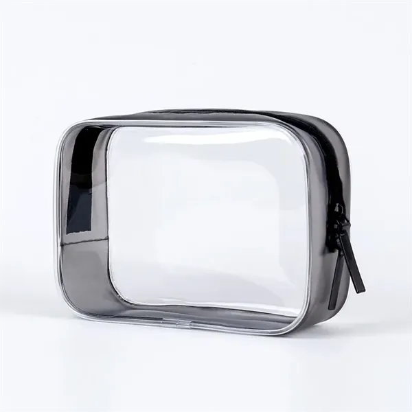 Transparent Cosmetic Toiletry Bag with Zipper - Transparent Cosmetic Toiletry Bag with Zipper - Image 2 of 6