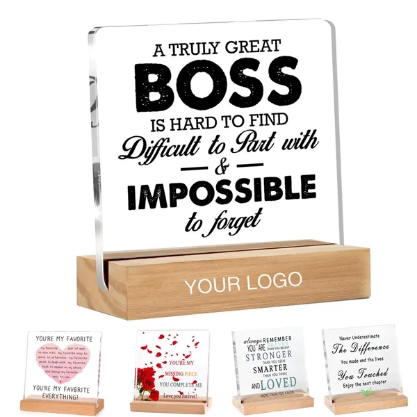 Clear Desk Decorative Acrylic Sign - Clear Desk Decorative Acrylic Sign - Image 0 of 1
