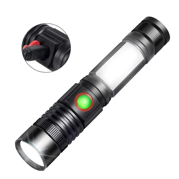 Rechargeable LED COB Flashlight with Clip for Work - Rechargeable LED COB Flashlight with Clip for Work - Image 2 of 6