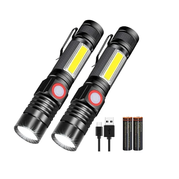 Rechargeable LED COB Flashlight with Clip for Work - Rechargeable LED COB Flashlight with Clip for Work - Image 6 of 6