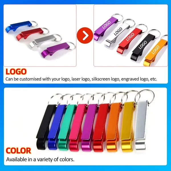 Classic Metal Keychain Bottle Opener - Classic Metal Keychain Bottle Opener - Image 1 of 4