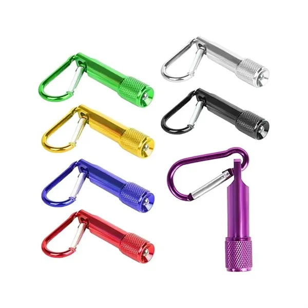 Mini LED Flashlight Keychains Portable Keyring W/ Carabiner - Mini LED Flashlight Keychains Portable Keyring W/ Carabiner - Image 7 of 7
