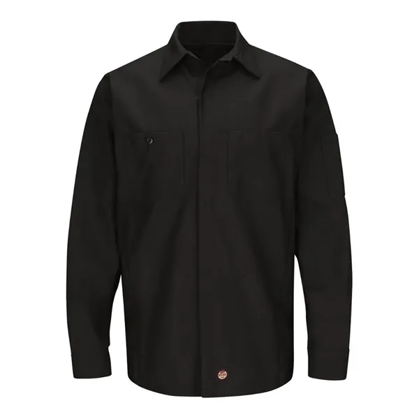 Red Kap Men's Long Sleeve Automotive Crew Shirt - Red Kap Men's Long Sleeve Automotive Crew Shirt - Image 1 of 17