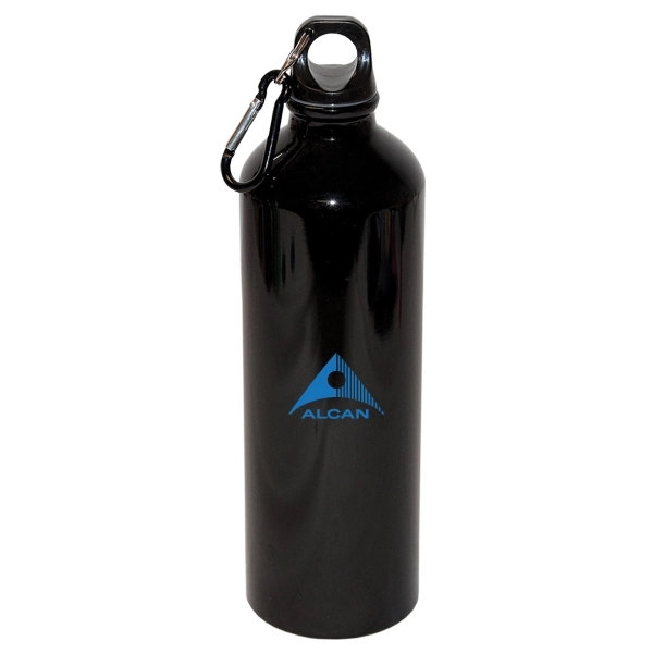 750 ML (25 OZ.) ALUMINUM WATER BOTTLE WITH CARABINEER - 750 ML (25 OZ.) ALUMINUM WATER BOTTLE WITH CARABINEER - Image 0 of 4