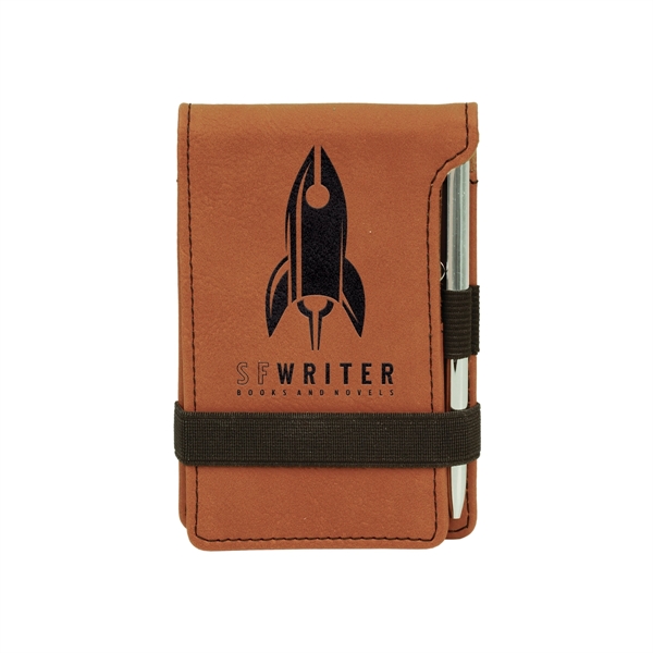 Rawhide Leatherette Mini Notepad with Pen - Rawhide Leatherette Mini Notepad with Pen - Image 0 of 1