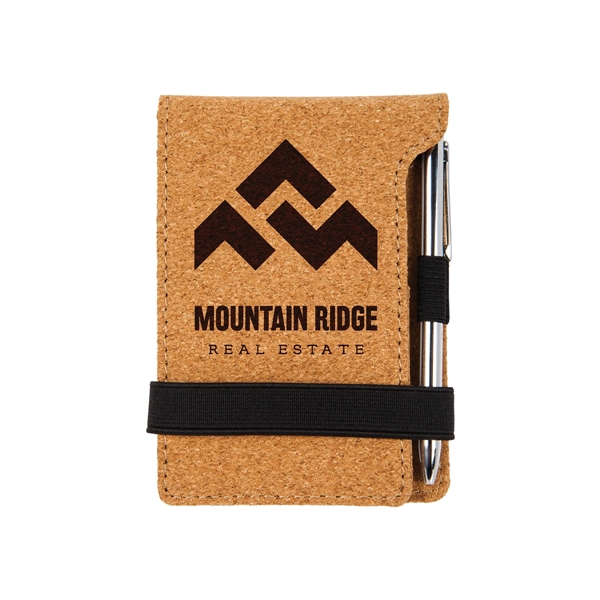 Cork Mini Notepad with Pen - Cork Mini Notepad with Pen - Image 0 of 1